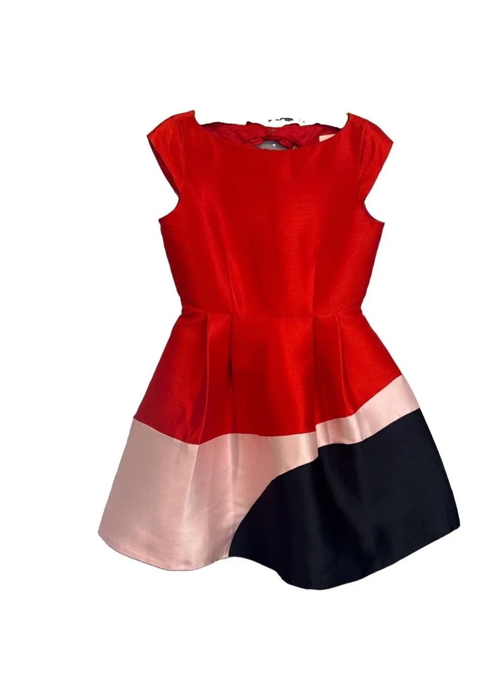 kate spade Red, Pink & Black Colorblock Fit-and-Flare Dress